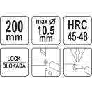 YATO Kabelschneider und Abisolierzange 200 mm/10,5 mm/1,0-4,0 mm2
