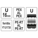 YATO Crimpeinsatz YT-21735 für Crimpzange U-Typ 16 mm