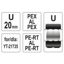 YATO Crimp-Einsatz YT-21735 für Crimpzange U-Typ 20 mm
