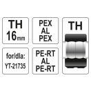 YATO Crimp-Einsatz YT-21735 für TH-Typ Crimper 16 mm