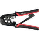 YATO Crimpzange 190 mm für UTP Netzwerk/RJ45 und Telefon/RJ11 Anschlüsse