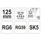 YATO Crimpzange 125 mm/0,5-6,0 mm2