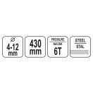 YATO Hydraulischer Bewehrungsschneider manuell 320 mm