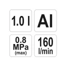 YATO Sandstrahlpistole mit Untertank 1 l
