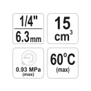 YATO Pneumatischer Luftfilter mit Druckregler 1/4"