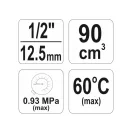 YATO Pneumatischer Luftfilter mit Druckregler 1/2"