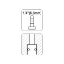 YATO Pneumatischer Schnellanschluss mit 1/4"-Schlauchende