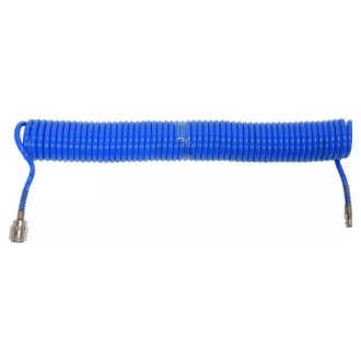   YATO Pneumatikschlauch (Spirale) mit Schnellkupplung 5,5 x 8 mm x 10 m 1,2 MPa
