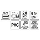 YATO Automatischer pneumatischer Schlauchaufroller 9,5 mm x 15 m