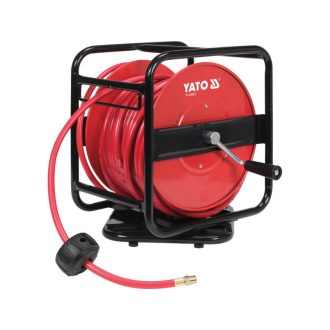   YATO Automatische pneumatische Schlauchtrommel 8 mm x 30 m, Metall