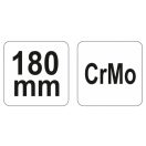 YATO Gebogener selbstsperrender Zange 180 mm CrMo
