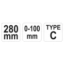 YATO C-förmige selbstverriegelnde Zange 280 mm