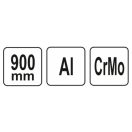 YATO Einhand-Rohrzange 5" 900 mm Alu