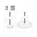 YATO 12-teiliges Lagerabzieher-Set für schwer zugängliche Stellen