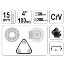 YATO Lagerabzieher 3 Krallen 100 mm