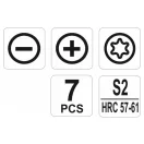 YATO Präzisions-Schraubendreher-Set 7-teilig S2