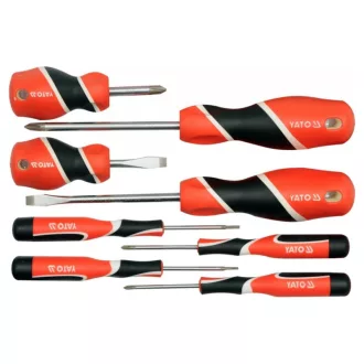YATO Schraubendreher-Set 8-teilig magnetisch S2