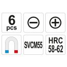 YATO Schraubendreher-Set 6-teilig SVCM55