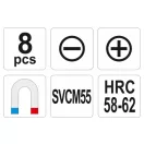 YATO Schraubendreher-Set 8-teilig