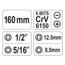 YATO 7-teiliges Hand-Schlagschrauber-Set