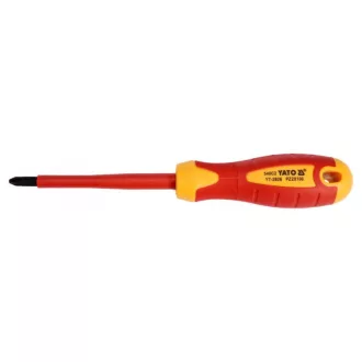YATO Schraubendreher PZ2 x 100 mm isoliert bis 1000 V