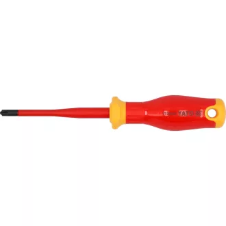   YATO Schraubendreher Schlitz/PZ2 x 100 mm, bis 1000 V isoliert, schlankes Design