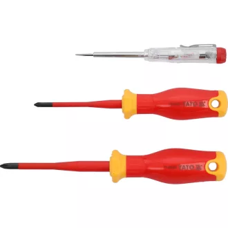   YATO Schraubendrehersatz 3-teilig, dünn, bis 1000 V isoliert