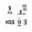 YATO Punktschweißbohrer-Set 9-teilig
