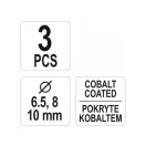 YATO Bohrersatz für Punktschweißen 6,5/8/10 mm 3-teilig