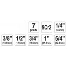 YATO Gewindeschneidset 7-teilig (1/4 - 5/4")