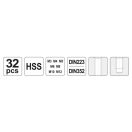 YATO Gewindebohrer- und Schneidset (Hand) 32-teilig HSS M3-M12