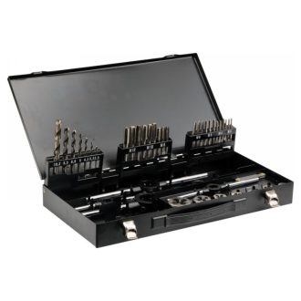   YATO Gewindebohrer und Schneidgarnitur (Hand) 44 Teile HSS M3-M12