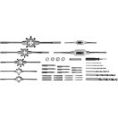 YATO Gewindebohrer und Schneidgarnitur (Hand) 44 Teile HSS M3-M12