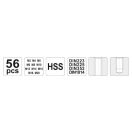 YATO Gewindebohrer- und Schneidset (Hand) 56-teilig HSS M3-M20