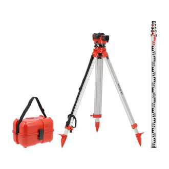   YATO Optisches Nivelliergerät 32 x 38 mm IP54 Set mit Stativ