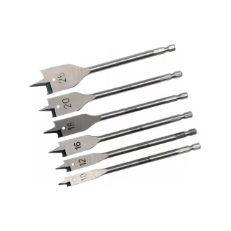   YATO Flachholzbohrer-Set 6-teilig Bit-Spannfutter (10-12-16-18-20-25 mm)