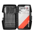 YATO Flachholzbohrer Set 8-teilig mit Bit-Aufnahme (12-16-18-20-22-25-28-32 mm)