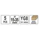 YATO Riemensenker-Set 5-teilig 15-35 mm