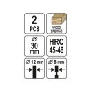 YATO Forstner- und Zapfenbohrer-Set 2-teilig 30 mm