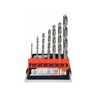 YATO Holzbohrer Set 7-teilig 3 - 10 mm Bitfassung