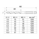 YATO Holzbohrer Set 7-teilig 3 - 10 mm Bitfassung
