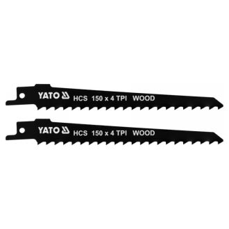   YATO Säbelsägeblatt für Holz 150/1,2 mm 4 TPI HCS (2 Stück)