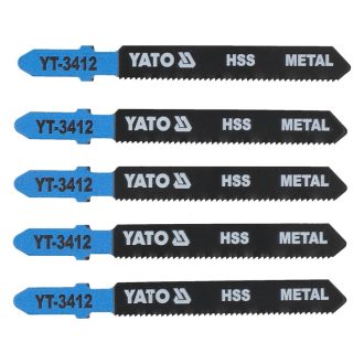   YATO Dekupiersägeblatt für Metall T-Schaft 21TPI 75/1,0 mm HSS (5 Stück)