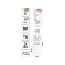 YATO Sägeblatt für Multifunktionsmaschine 34 mm Bimetall-Titan-Nitrid