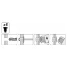 YATO Hebel-Nietzange CrMo Backen 330 mm (3,2-6,4 mm)