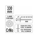 YATO Hebel-Nietzange CrMo Backen 330 mm (3,2-6,4 mm)