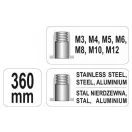 YATO Nietmutternschlüssel M3-M12 360 mm
