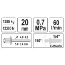 YATO Pneumatischer Blindnietschrauber 1/4" 4,0 - 6,4 mm