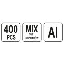 YATO Aluminium-Popniet-Set 400-tlg