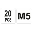 YATO Stahlnietmutter M5 (20 Stück)